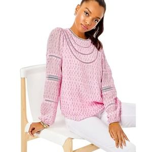 Lilly Pulitzer Briley Lace Top Size‎ XXS Metallic Rainbow Calla Lilly